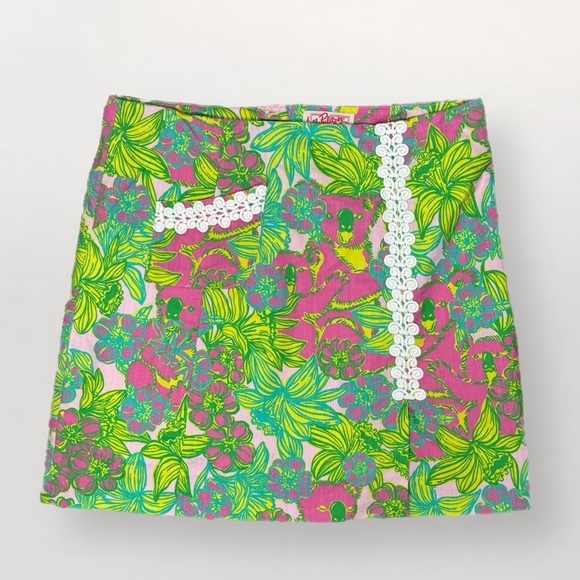 Lilly Pulitzer Roslyn Skirt Big Squeeze EUC Size 10 - Picture 1 of 5